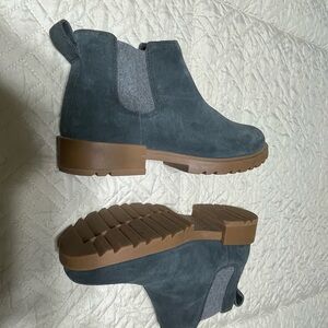 SORELL Ankle Boots Blue Suede Size 6